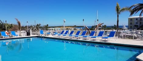 1 of 2 awesome heated pools. This view is of our marina & Atlantic pool