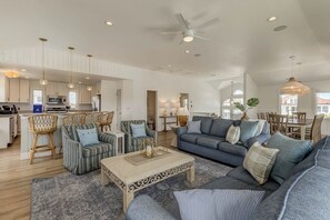 Top-Level Living Room with Deck Access