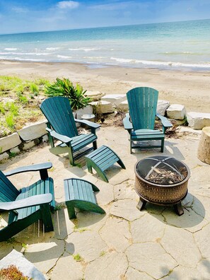 Lakeside seating area