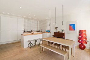 Dining table and breakfast bar