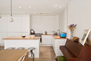 Kitchen and Piano
