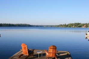 Spectacular length of lake view.