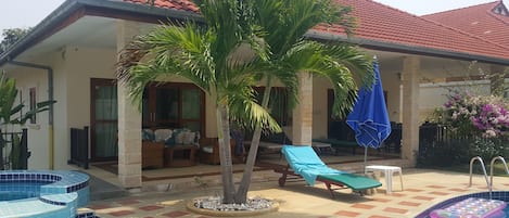 Private pool, garden and large terrace