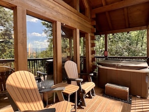 Gliders await your morning coffee on the deck