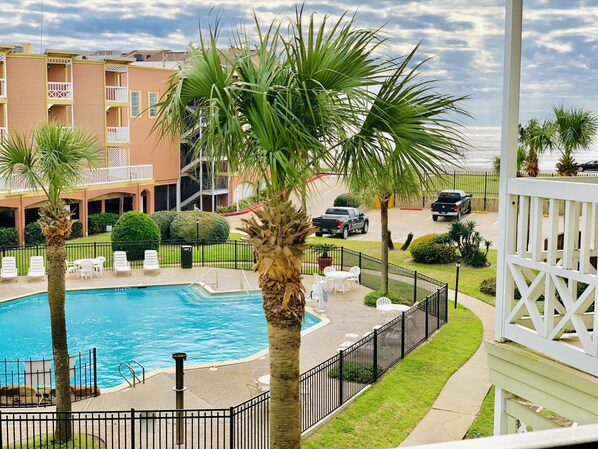 View of Pool and Gulf from the balcony