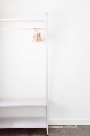 Minimal luggage storage.