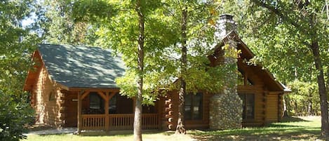 Authentic Log Cabin Nestled In Woods