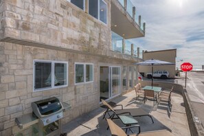The large front patio gets fabulous sun all day long as well as ocean views!
                