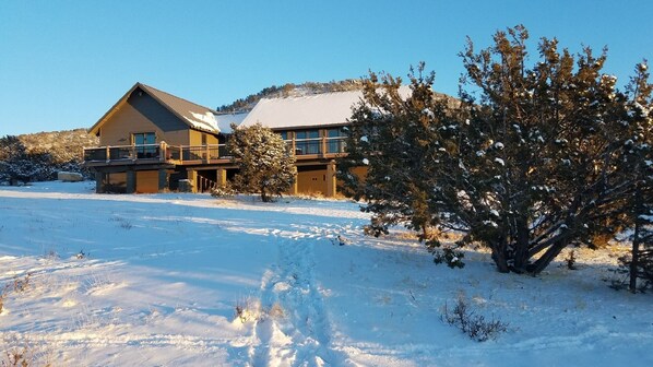 Winter Wonderland outside of the house