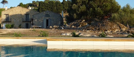 Front of San Giovanni Vecchio viewed from the swimming pool.