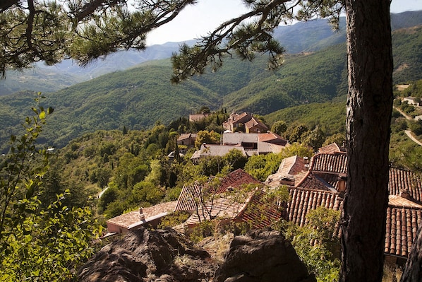 View on the Medieval and authentic Hamlet of Esparon, where the houe is located.