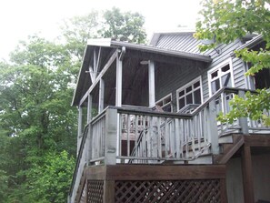 Back porch and deck.