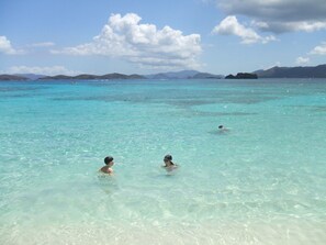 Crystal clear water at Sapphire Beach