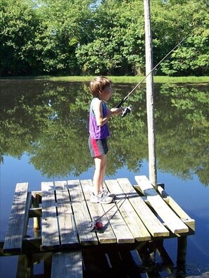 Bass fishing on the property.