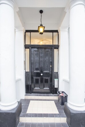 Front door of house