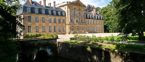 Approaching the Chateau over the moat  you will be transported back in time.