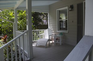 The front porch is cool and quiet in the mornings.