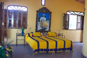 King Size Bed in the Spacious Master Bedroom