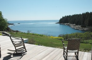 View from the Main House porch - a favorite sitting and reading area