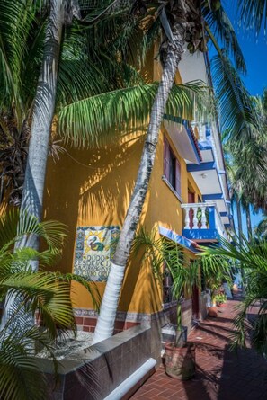 Entrance and walk way at Dodo Residential in Cozumel,Mexico