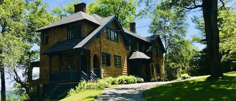 Estate on the sea. The house has been restored to its original "shingled" look.