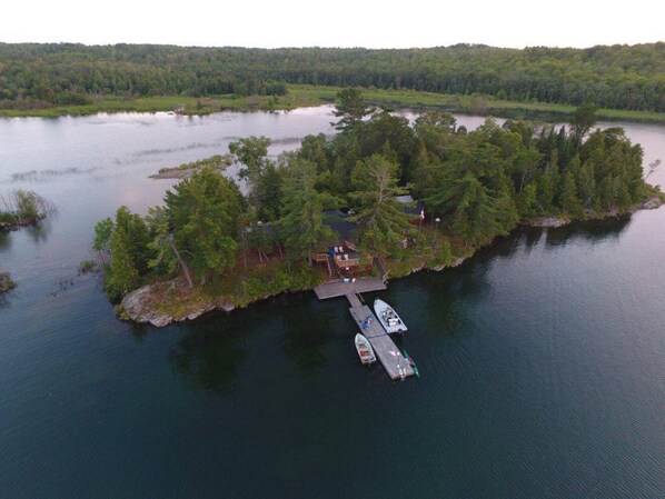 A view of our island wirh a drone