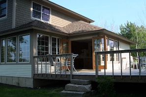 French doors to kitchen