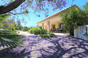 Front of villa amongst plenty of trees (Spring)