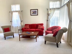 Sitting area in the living room.