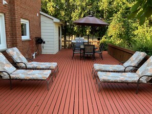Lounge chairs  on the deck