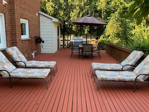 Lounge chairs  on the deck