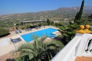 Pool view from the balcony.