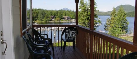 Enjoy the view from the covered deck and BBQ in comfort.