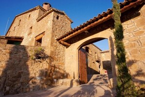 The rustic and beautiful entrance to the courtyard