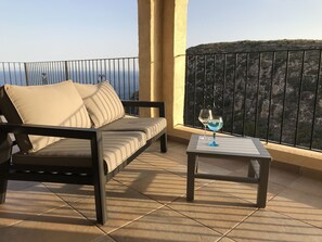 Watching the sun go down,  cocktail time!