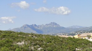 Spectacular mountains viewed from the villa terrace