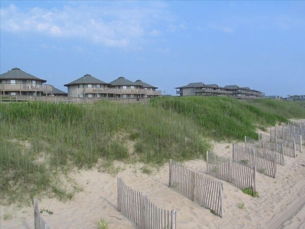 A lovely view of 5 Star Gold Crown Resorts and a short path to the Private Beach