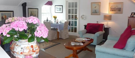 Sitting room with river views