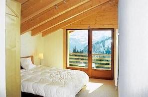 Main bedroom, with ensuite and Dents Du Midi view