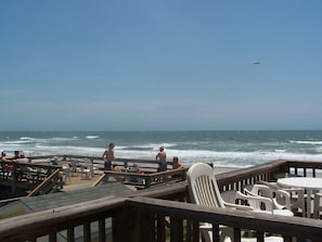 Looking over the communal deck