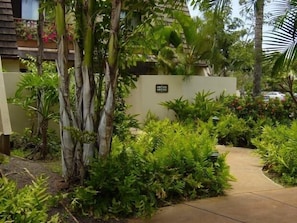 A garden view from the front door too