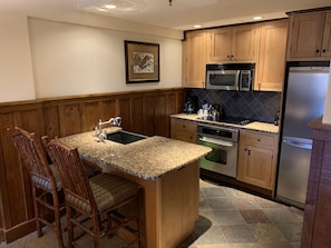 Kitchen with Island in the 2 Bedroom with all the essentials