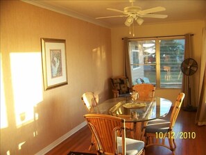 Dinning room with views from 3 sides.