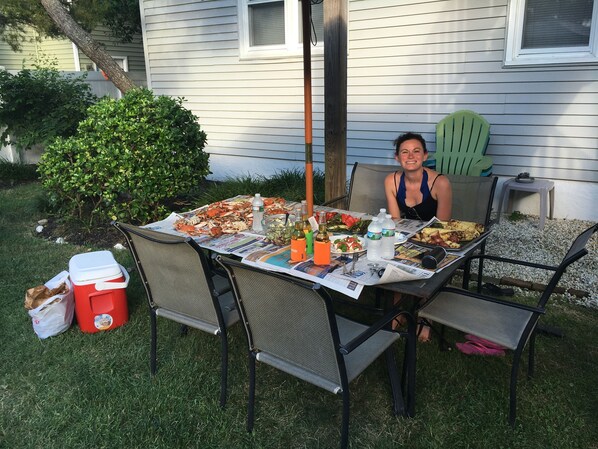 Crabs in the backyard after a great beach day!