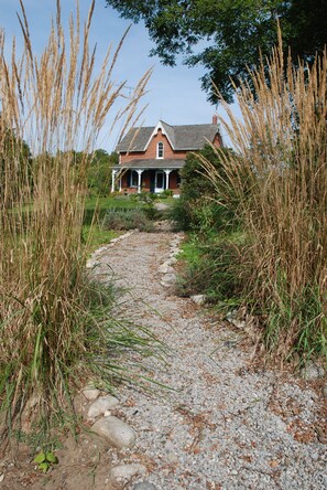 The view of the house from the road