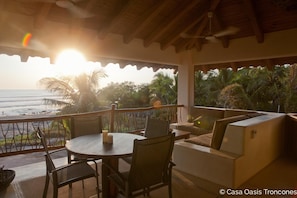 The view from the living/dining area. Casa Oasis Troncones beach vacation rental