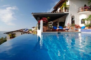 Private, Heated Infinity Pool Overlooking Ocean and Jungle