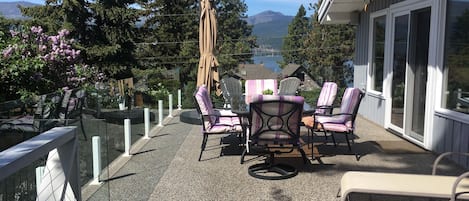 Lake and mountain view deck