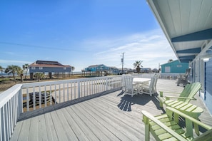 Book today and come relax on the charming deck