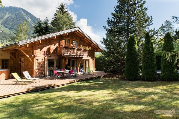 Fantastic deck and extensive, mature garden